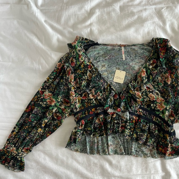 Free People floral loose top - Picture 3 of 4
